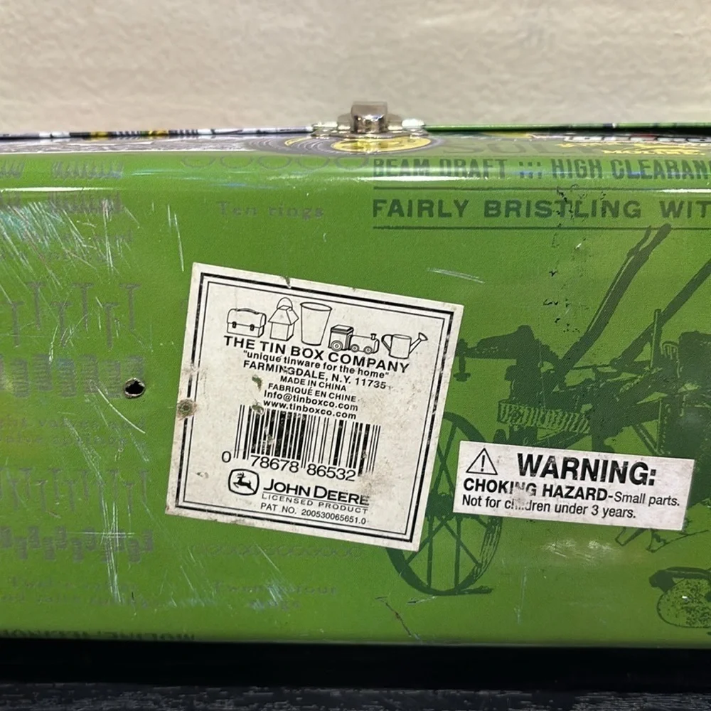 John Deere Green Offroad Tractor Tin box